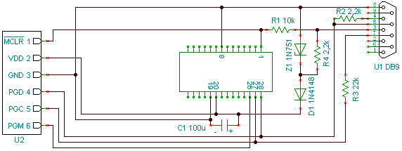 PIC18F2550 programmer schematic